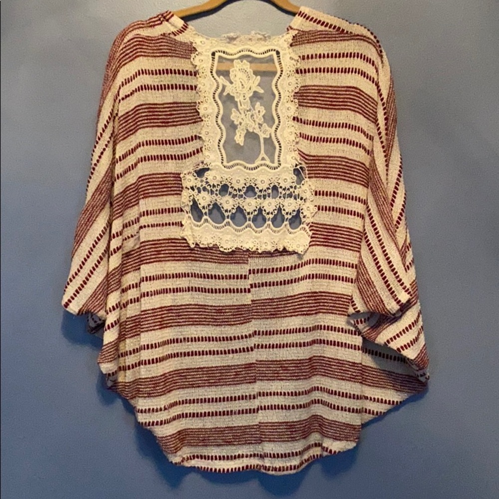 Striped lacey sweater - Picture 2 of 2